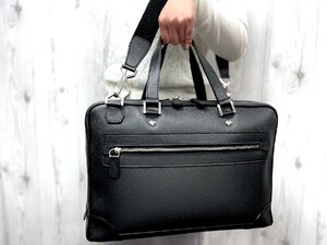 極美品 LOUIS VUITTON ルイヴィトン タイガ アレクサンダー ビジネスバッグ ショルダー バッグ M31162 黒 A4可 2WAY メンズ 79220