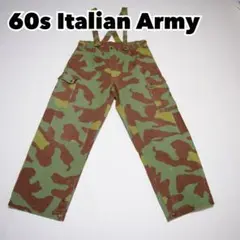 60s イタリア軍 実物 カーゴパンツ サスペンダー サンマルコカモ 古着 XL