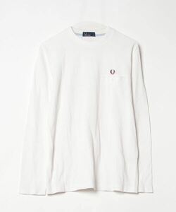 「FRED PERRY」 長袖Tシャツ SMALL ホワイト メンズ