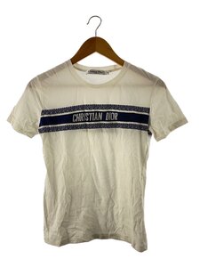 Christian Dior◆21SS/シグネチャーバンドロゴTシャツ/143T04A4043/XS/コットン/WHT