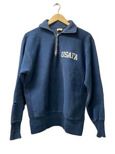 Champion◆70s/VINTAGE/赤単色タグ/USAFA/ハーフジップ//スウェット/M/コットン/NVY