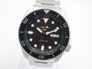 380652【1円スタート】SEIKO セイコー 稼動品 4R36-07G0 セイコー5 グリーン メンズ 時計 自動巻き ケース41mm