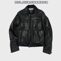 DOLCE&GABBANA leather jacket black D&G