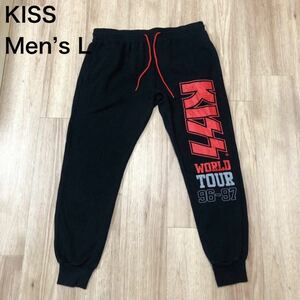 【送料無料】KISS WORLD TOUR 96-97スウェットパンツ黒　メンズLサイズ　キッスワールドツアーヴィンテージバンド