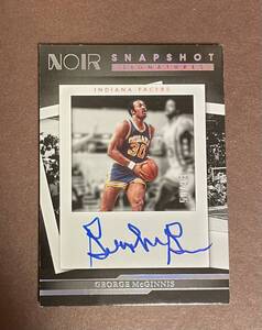 2022-23 Panini Noir Basketball Snapshot Signatures George McGinnis Auto /99 Pacers NBAカード