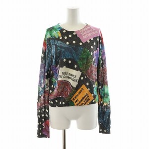 デシグアル Desigual カットソー ストレッチ 薄手 長袖 ロングスリーブ 総柄 ドット L マルチカラー /NQ レディース