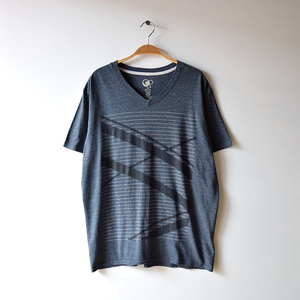 【送料無料】古着 OP オーシャンパシフィック Vネック Tシャツ サーフィン OCEAN PACIFIC メンズL BB0079