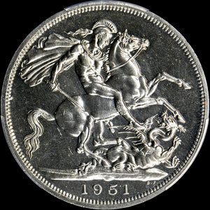 ★日終 【PCGS PL63】1951 イギリス Crown 未使用 プルーフライク//世界コイン 古銭 貨幣 硬貨 銀貨 金貨 銅貨【決済期限火曜日】