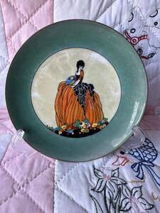 オールドノリタケデコレディ貴婦人プレート飾り皿 アンティーク 