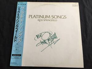  ★Rick Springfield / Platinum Songs 国内盤帯付LP★Qssp4★ 