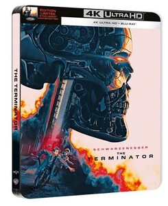 【新品未開封】ターミネーター 40周年記念 4K UHD + Blu-ray 2枚組 スチールブック仕様(2024年最新版、国内版未発売) 　欧州版