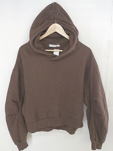 ◇ MOUSSY マウジー 裏起毛 長袖 プルオーバー パーカー サイズF ブラウン レディース