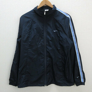 s■ナイキ/NIKE トレーニングウエア/フルジップ JKT【XL】紺/LADIES/65【中古】