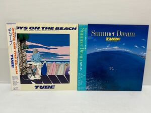 ◇B200◇ LP レコード チューブ TUBE 帯付 2枚まとめて BOYS ON THE BEACH ボーイズ・オン・ザ・ビーチ Summer Dream サマー・ドリーム