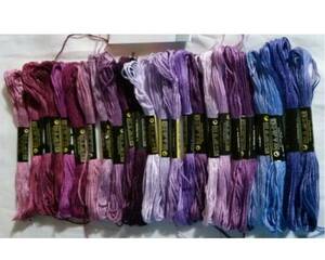 手毬猫の店 綿　 25番刺繍糸 DMCと同じ色番号 紫23色25本Aセット