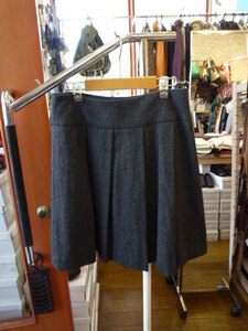 【1030-5】couture brooch（ワールド） グレー系スカート　サイズ38