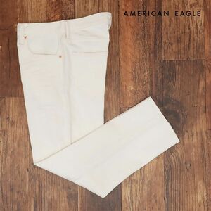 AMERICAN EAGLE/31インチ/デニムパンツ 2329-2027 ストレッチ 快適 無地 爽やか ダメージ ストレート 新品/白/ホワイト/ih333/