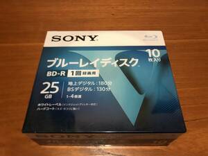 SONY　ソニー ブルーレイ　BD-R4倍速1層 10枚 ■型番：10BNR1VLPS4