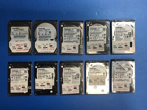 【中古・1円スタート】東芝社製HDD SATA 2.5inch 500GB 7㎜厚ｘ8個+9㎜厚x1個 640GBx1個　合計10個セット【正常判定・使用時間色々】