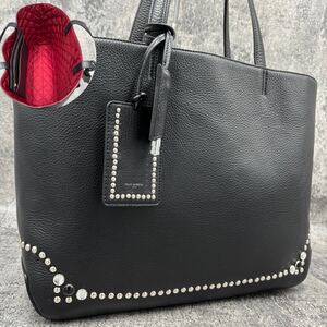 【現行/未使用/A4◎】PELLE MORBIDA ペッレモルビダ トートバッグ ロンドンシリーズ スタッズ 肩掛け◎ビジネス メンズ レザーキルティング