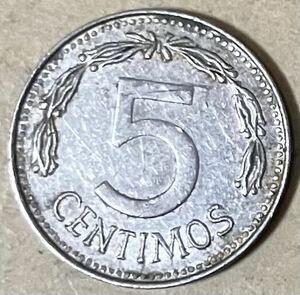 ベネズエラ　5センティモ　1986年　外国コイン　アンティーク　古銭　外国銭　海外コイン　ベネズエラコイン