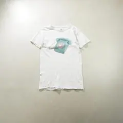 古着 電話 Tシャツ ホワイト サイズS*SH120