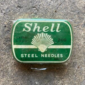 (M)3 未開封 デッドストック Shell 200 EXTRA LOUD STEEL NEEDLES シェル 200本 蓄音機針 SP盤 78回転 ブリキケース