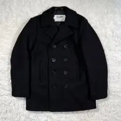 美品 Schott PEA JACKET ピーコート【18】ブラック　USA製