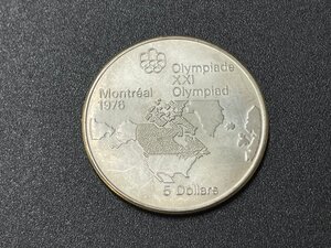 SM0701-12　カナダ　モントリオールオリンピック 記念コイン 1973年　5ドル　硬貨　エリザベス2世