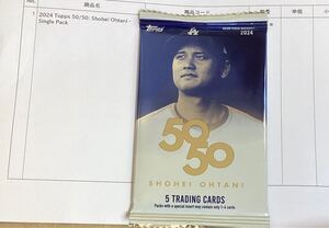 大谷翔平 Topps Shohei カード　未開封　パック 2024 Topps 50/50 Shohei Ohtani ドジャース