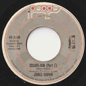 James Brown Escape-ism (Part 1) / (Part 2 & 3) People US 45-2500 202836 SOUL FUNK ソウル ファンク レコード 7インチ 45