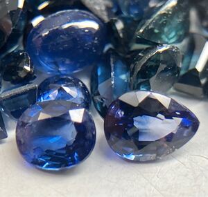 1円〜!!［天然サファイアおまとめ50.5ct］d 約10.1g ルース 裸石 宝石 Sapphire コランダム jewelry ジュエリー ブルー w3か6