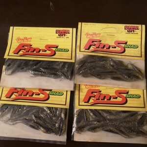 49★☆ ランカーシティ フィンズシャッド　1.75インチ　シルバーゴールドラメ　シャッド　 Fin-s SHAD レア オールドワーム バス 釣り ☆★