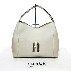  FURLA フルラ レザー ハンドバッグ アイボリー