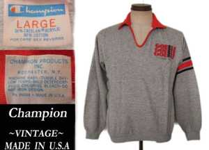 70sビンテージ champion バータグ 3段プリント sweat カレッジ USA アメリカ製 チャンピオン RRL マッコイズ VINTAGE ウエアハウス 