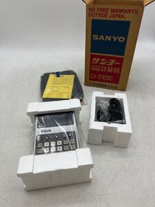 【中古】SANYO サンヨー サコム ミニ ポータブル 電子式 計算機 CX-2105C 昭和 レトロ アンティーク 現状品 未チェック DM1219L