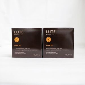 ☆新品2個セット ナチュラリープラス LUTE BODY&FACE ルーテ ボディバー 化粧石けん 枠練り 90g ( 石鹸 ) ( 0823-n2 )