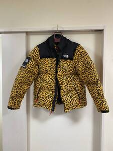 supreme The North Face leopard nuptse 2011AW シュプリームレオパードヌプシ　カラーイエロー　サイズM 張り有り　スレ無し　被れ無し