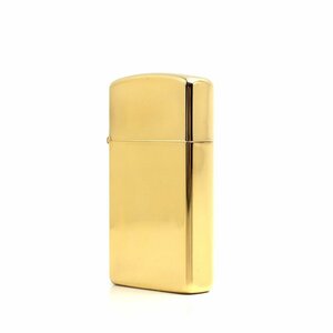 【楠本質店/元住吉】未使用品　ジッポー/ZIPPO　スリム　オイルライター　スターリング　18K GOLD PLATED　ゴールドカラー　ヴィンテージ