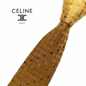 CELINE ネクタイ ロゴマーク柄 パターン柄 セリーヌ USED 中古m134