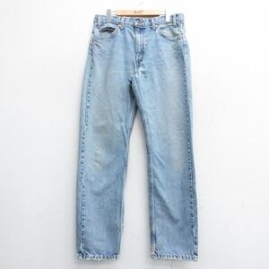 W35/古着 ジーンズ Levis リーバイス 505 メンズ 00s ヒゲ コットン 紺 ネイビー デニム 24aug03 中古 ボトムス ジーパン Gパン ロング 3OF