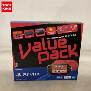 1円〜 欠品 動作確認/初期化済 PSVITA PCH-2000 レッド/ブラック Vita Wi-Fiモデル Value Pack