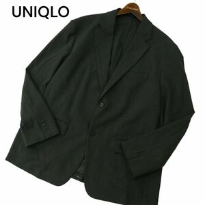 22AW★ UNIQLO ユニクロ 通年 2WAYストレッチ★ テーラード ジャケット Sz.3XL　メンズ グレー 大きいサイズ 特大　A4T03430_4#O