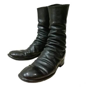 GUIDI(グイディ)／Horse Full Grain Backzip Long Boots レザー ブーツ 44 黒 ma+ ブラック incarnation 希少 BACKLASH ドレープ poell