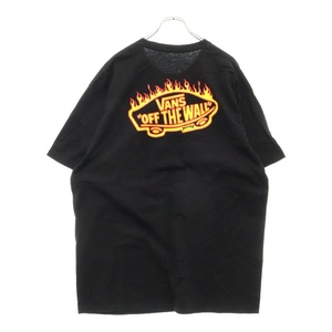 VANS ヴァンズ × THRASHER スラッシャー 胸ポケットロゴ バックプリント 半袖Tシャツ カットソー ブラック