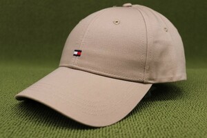 新品並行正規 TOMMY HILFIGER トミーヒルフィガー 帽子 キャップ MINILOGO ベージュ系 BEIGE フリーサイズ コットン 管理No4Dm