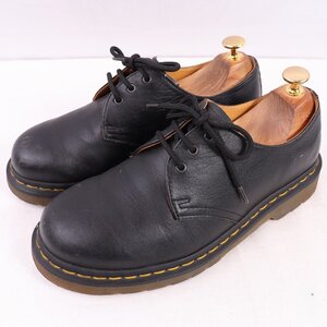 ドクターマーチン UK5/23.5cm-24.0cm/3ホール 1461 黒 ブラック ブーツ レディース レザー 本革 dr.martens 中古 dm3944