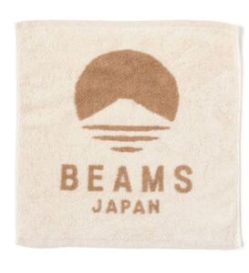 BEAMS JAPAN【別注】みやざきタオル / ビームス ジャパン ロゴ ハンドタオル　（表）生成／（裏）ブラウン