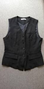 即決★事務服 ベスト L-27358 02021 11号 日本製 中古 女性 OL用 制服 レディース オフィス ユニフォーム セロリー株式会社★