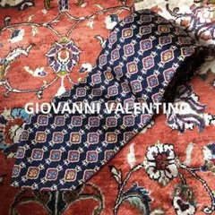 GIOVANNI VALENTINO ネクタイ ネイビー 花柄 シルク